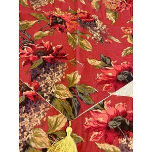 NWT 2 Vtg Croscill Floral Serena Swag Valance Tassels Rustic country cottage